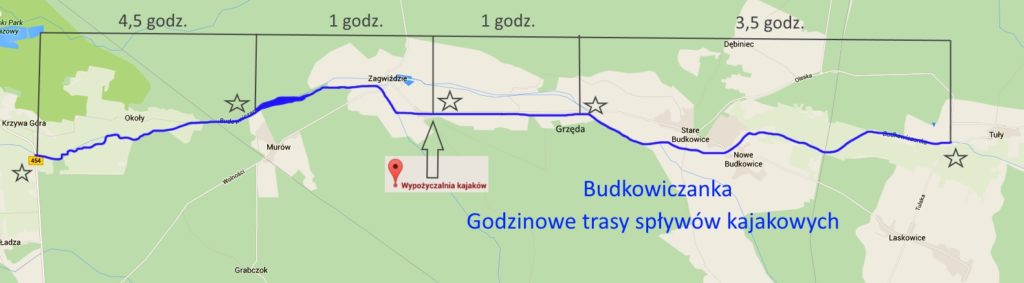 Mapa trasy Tuły - Krzywa Góra ver1